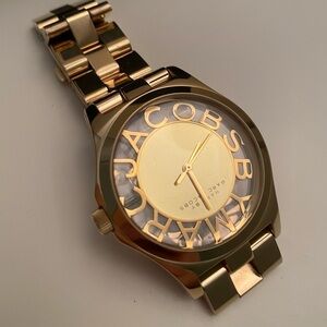 New in box Marc by Marc Jacobs gold link watch